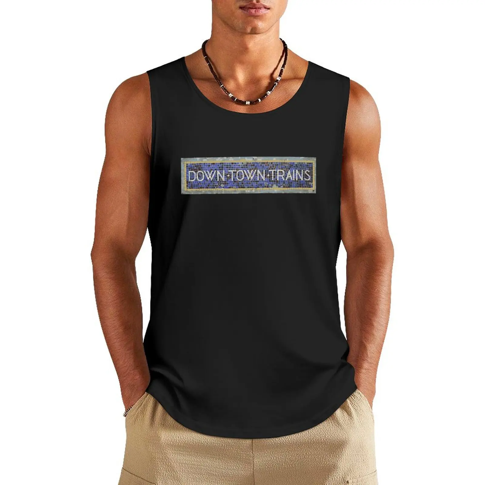 Downtown Tank Top bodybuilding men Vest for boy