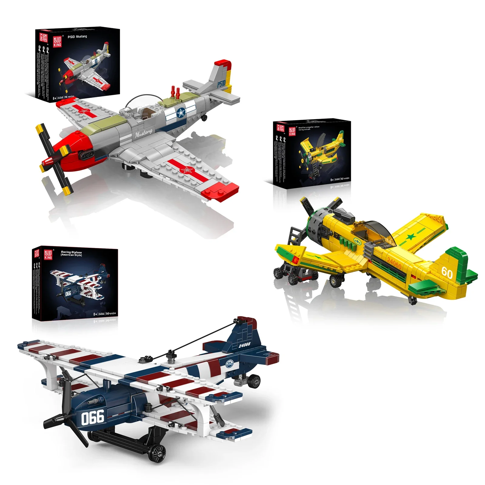 

Mould King 24060 Propeller Aircraft Model Building Blocks - Racing Plane Toy Gift for Kids