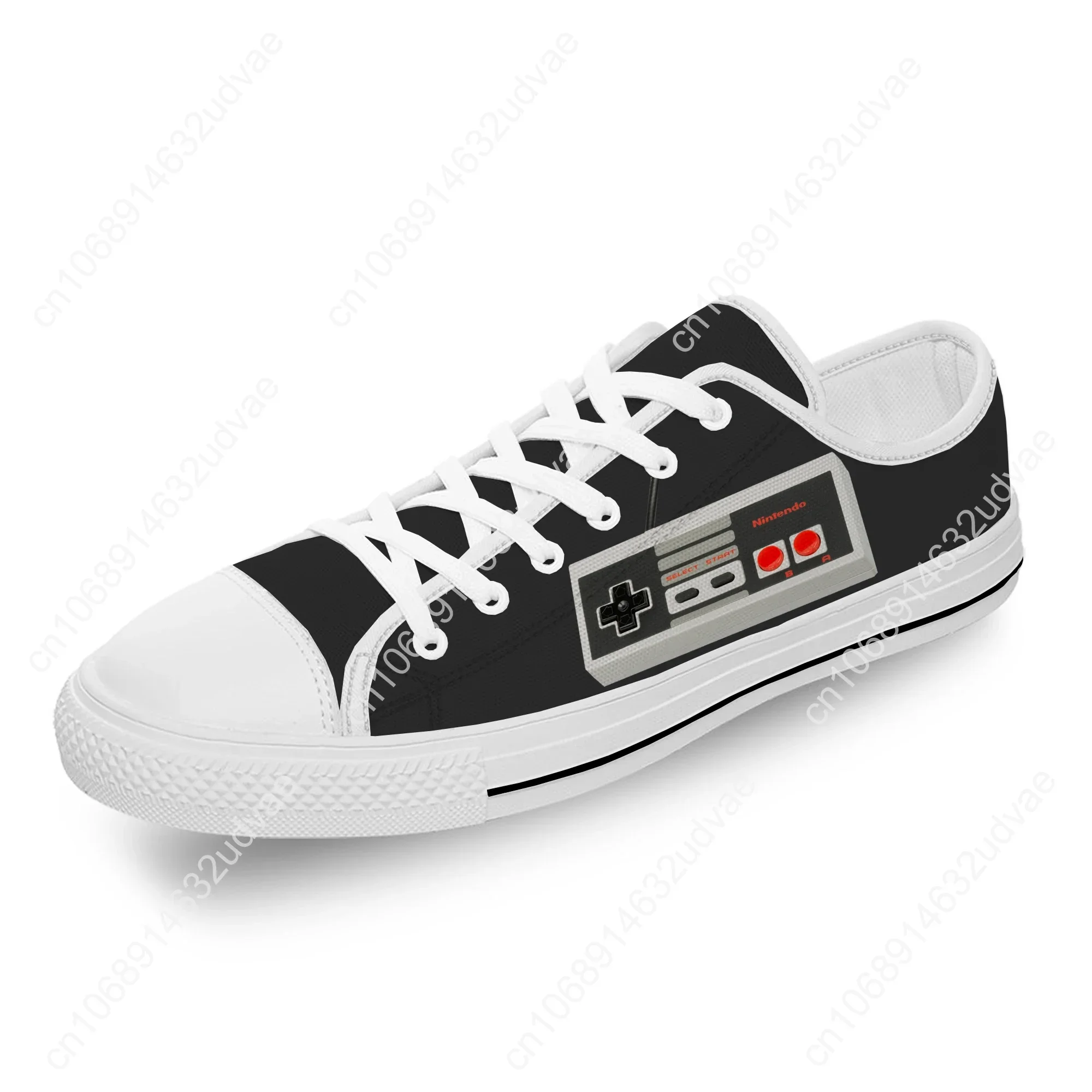 Nintendo Nes Controller Low Top Sneakers Mens Womens Teenager Casual Shoes Canvas Running Shoes 3D Print Lightweight Shoe