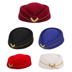 667E Air Hostesses Hat Stewardess Hat Hat Women Formal Uniform Caps Accessory