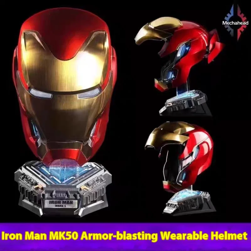 Iron Man-helm 1:1 Mk5 Touch Sensing Afstandsbediening Spraakbesturing Zwarte technologie Randapparatuur Elektrische draagbare open helm