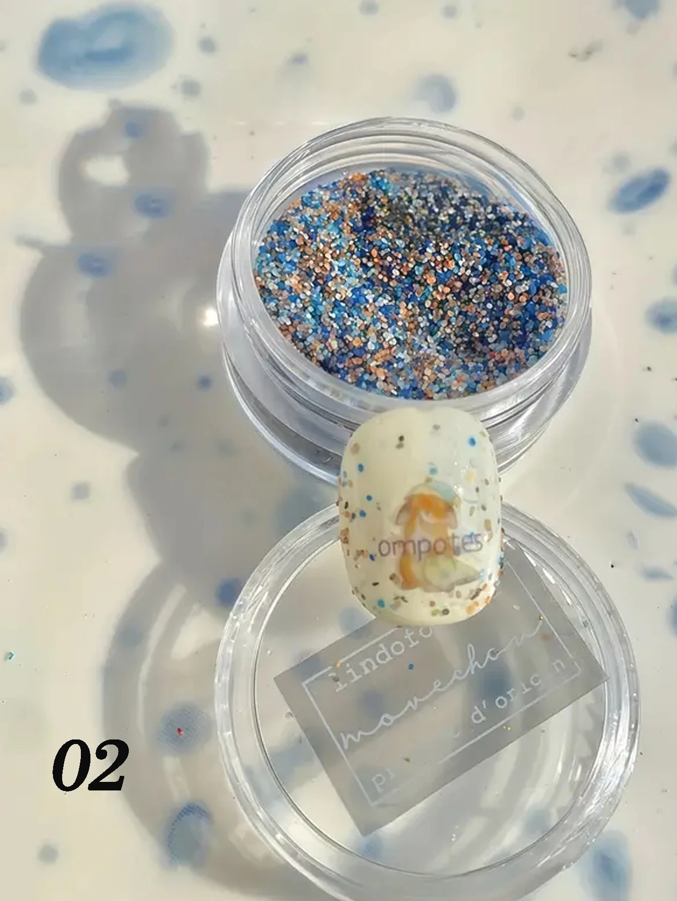 SJP Dopamine Suiker Glitter - Japanse en Koreaanse stijl Nail Art Supplies, Candy Color Mix Rechthoekige Shakers voor DIY-manicure, Fe