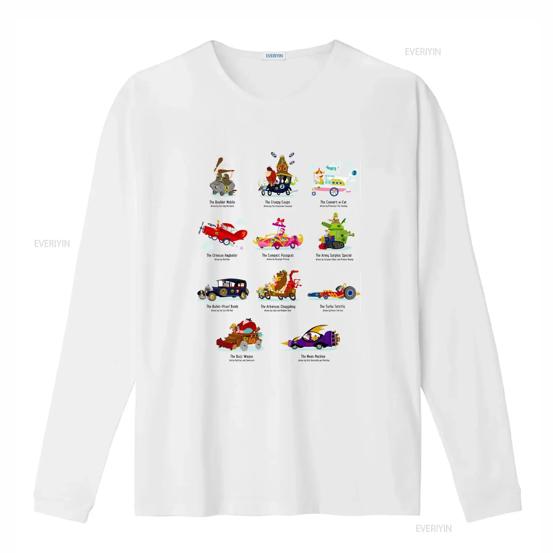 Maglia Wacky Races Dastardly And Muttley Cartoon 80s Cult T shirt vintage Washed graphic Versatile Top For Everyday Wear