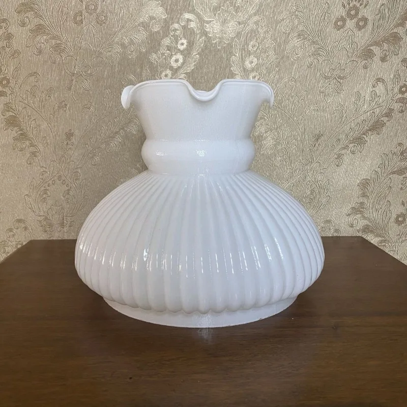 2pcs Glass Curvy Lamp Chimney-Transparent Shade-Hand Blown Replacement For Vintage Oil Lamps-Prevent The Flame-3
