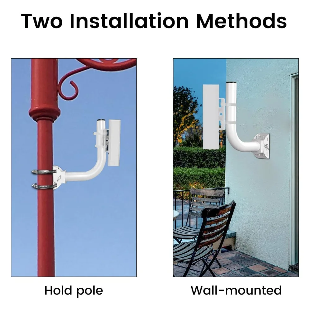 2pcs Universal Wall-Mounted Bridge Bracket Pole Mount Durable J Pole Mounts Universal Bracket Mount Network Access Point