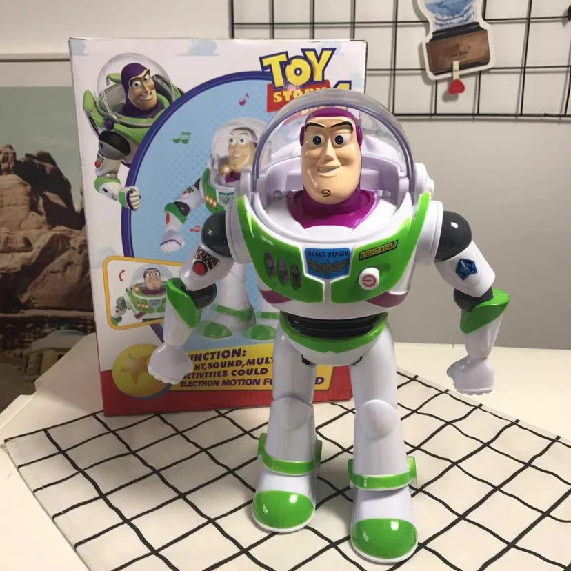 Toy Story Buzz Lightyear Pixar Action Figures Electric Vocalize Walking Robot Doll Model Toys Ornament Birthday Surprise Gifts