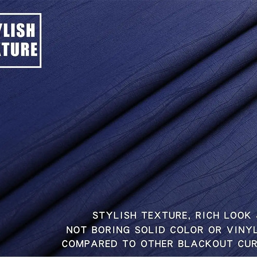 Tende termiche isolate blu navy 84 per camera da letto e soggiorno - 100% oscuranti, controllo della luce e del rumore, set da 2 pannelli