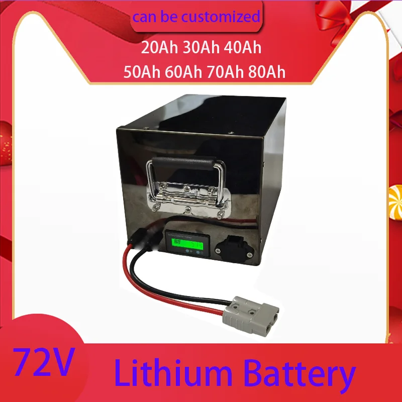 

72V 20Ah 30Ah 40Ah 50Ah 60Ah 70Ah 80Ah Lithium -ion battery with BMS for motorcycle electric car pedal energy golf cart