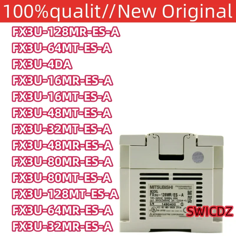 100% New original  PLC FX3U-48MT-ES-A FX3U-64MR-ES-A FX3U-80MR-ES-A FX3U-80MT-ES-A FX3U-128MR-ES-A FX3U-128MT-ES-A