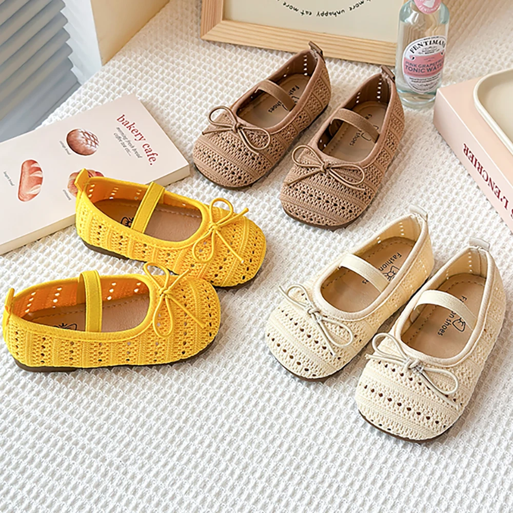 

Trendy Summer Solid Color Sandals Low Heel Princess Shoe Lightweight Fashionable Non Slip Dance Velcro Ballet Shoes Korean Style