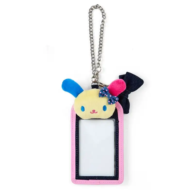 Usahana Plush ID Card Holder Cartoon Bunny Photo Holder Frame Cute Kawaii Bag Keychain Key Chain Card Case Cardholder