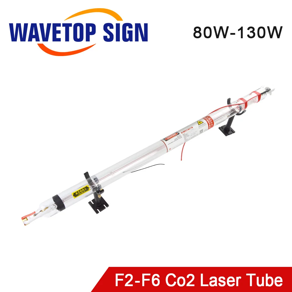 WaveTopSign EFR CO2 Laser Tube F6 130W 80x1650mm F2 80W 80x1250mm F4 100W 80x1450mm for Co2 Laser Cutting and Engraving Machine