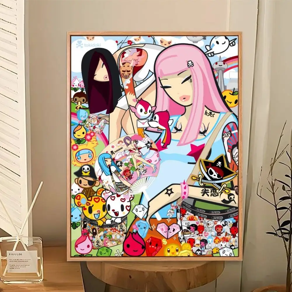 Cute Magical T-Tokidoki-s  Poster Perfect Space Sticker Self Adhesive for Office Home Theater Wall Art Decor Fancy Gift