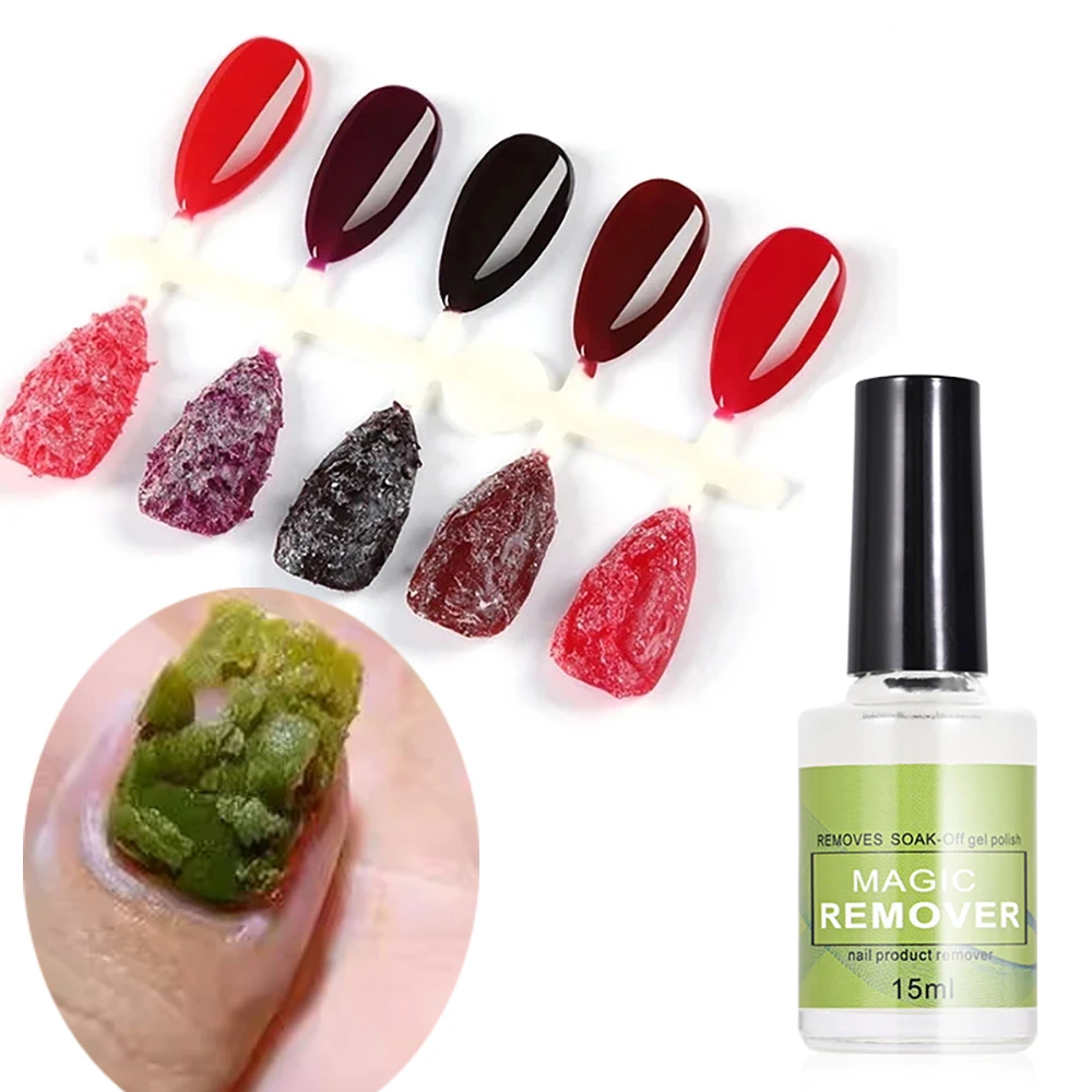 15 ml/flasche Nagel Gel Polish Magic Remover UV/Led Gel Soak Off Einfach Schnelle Entferner Sicher verschwinden Entferner Für Nagel Top Coat/Basis Mantel