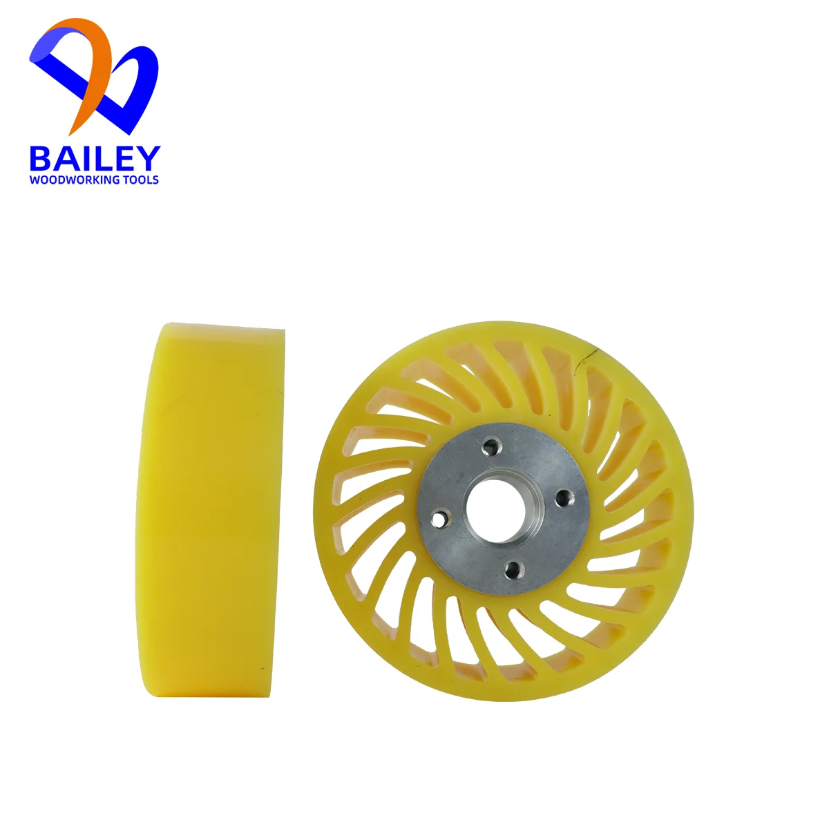 BAILEY 1Pair 4-005-11-0728 Lamellenrad Rubber Pressure Roller Wheels D165/30H7 B=50MM PU for Homag Edge Banding Machine