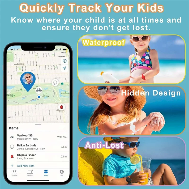 

Waterproof For Air Tag Bracelet For Kids Silicone For Air Tag Wristband Kids Fit For Airtag Watch Band (A)