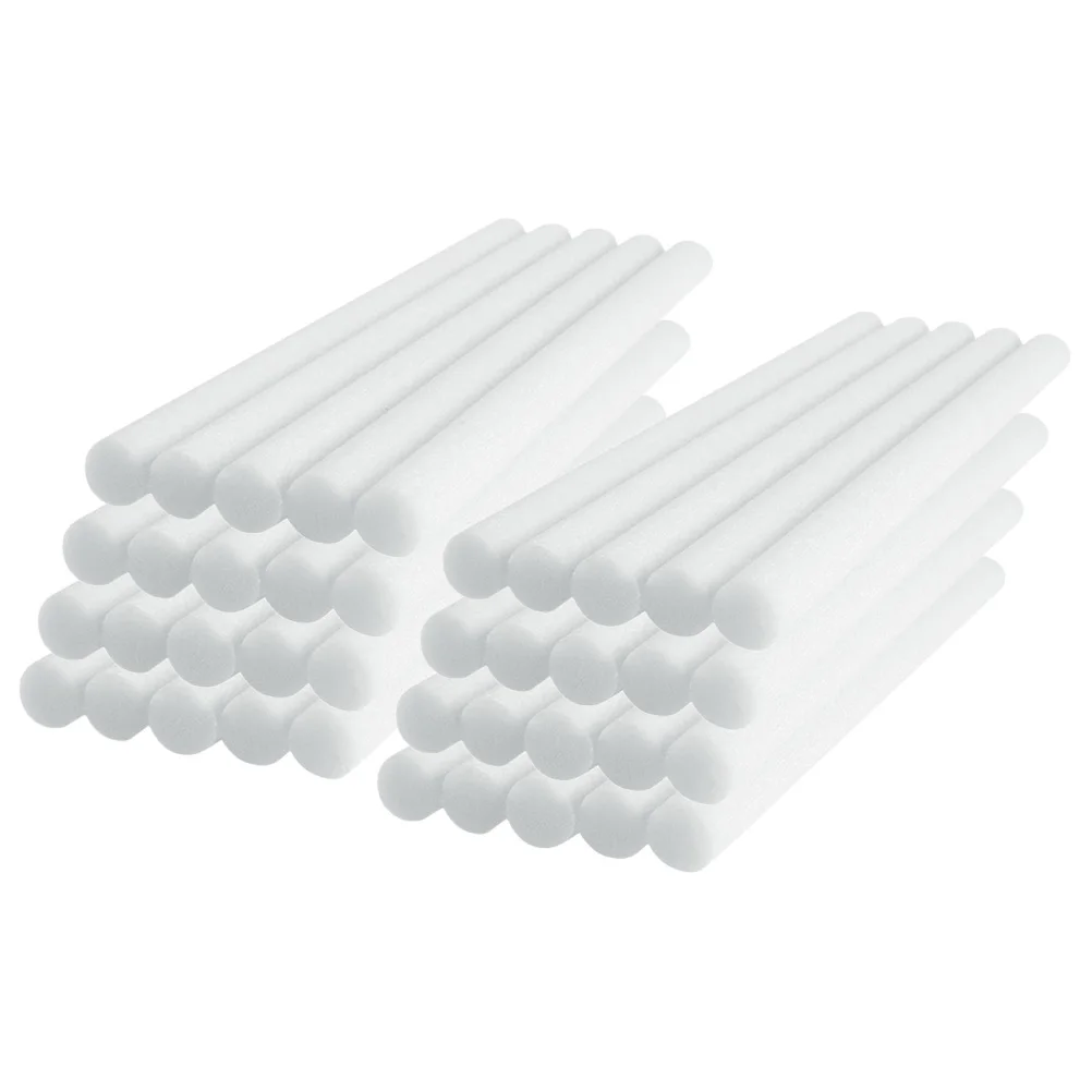 

40 Pcs Humidifier Cotton Filter Sticks Fiber Diffuser Rods Replacement Volatile Sticks 8mm 10cm Essential Oil Supplies