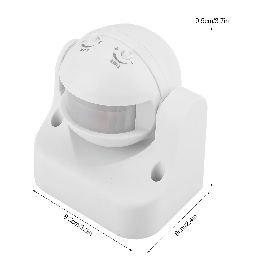 ZK20 AC110-240V 10A Angle Adjustable Automatic Infrared Sensor Human Body Induction Switch