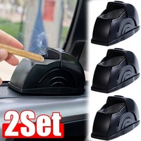 Car Ashtray Door Mounted Smokeless Ash Tray With Lid Portable Auto Truck Trash Bin Garbage Can Stainless Steel Liner Accessory