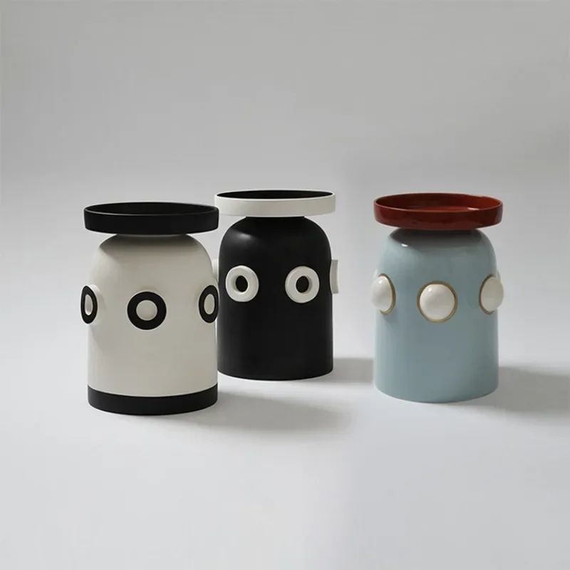 

Postmodern creative simplicity color solid wood edge table