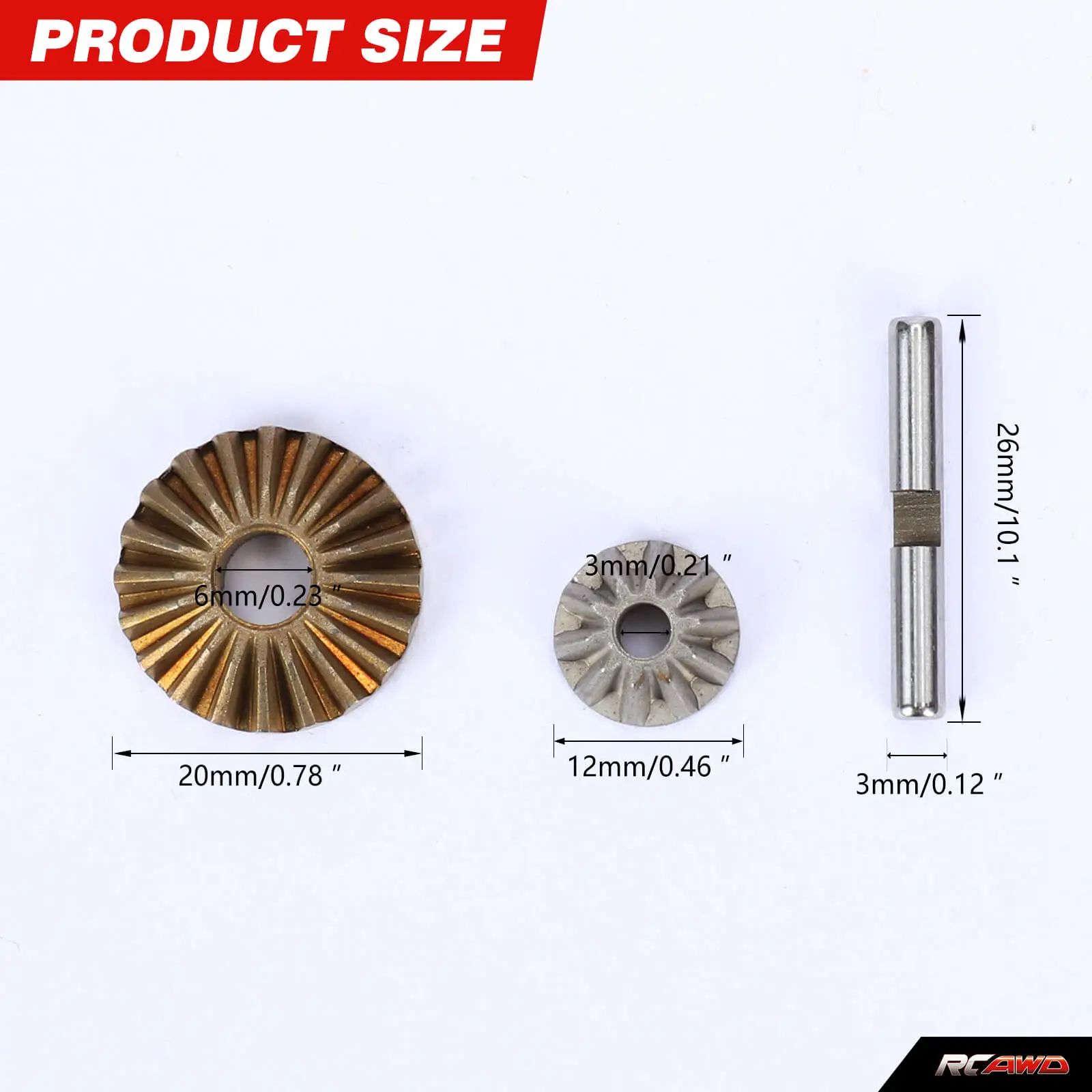 Rcawd ชุดอุปกรณ์สร้างความแตกต่างภายในสำหรับ1/8 losi LMT ชิ้นส่วนอัพเกรด mobil RC