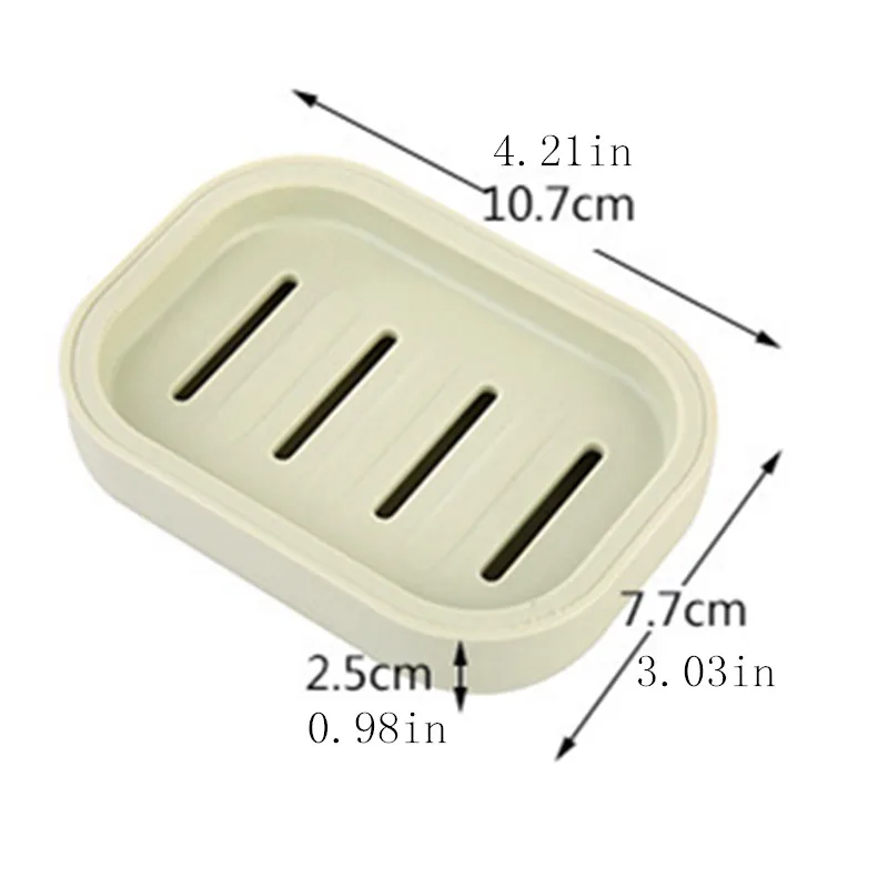 1Pcs Portable Soap Dishes Double-layer Plastic Soap Box Household Bathroom Drain Soap Tray Bathroom Soap Box With Cover