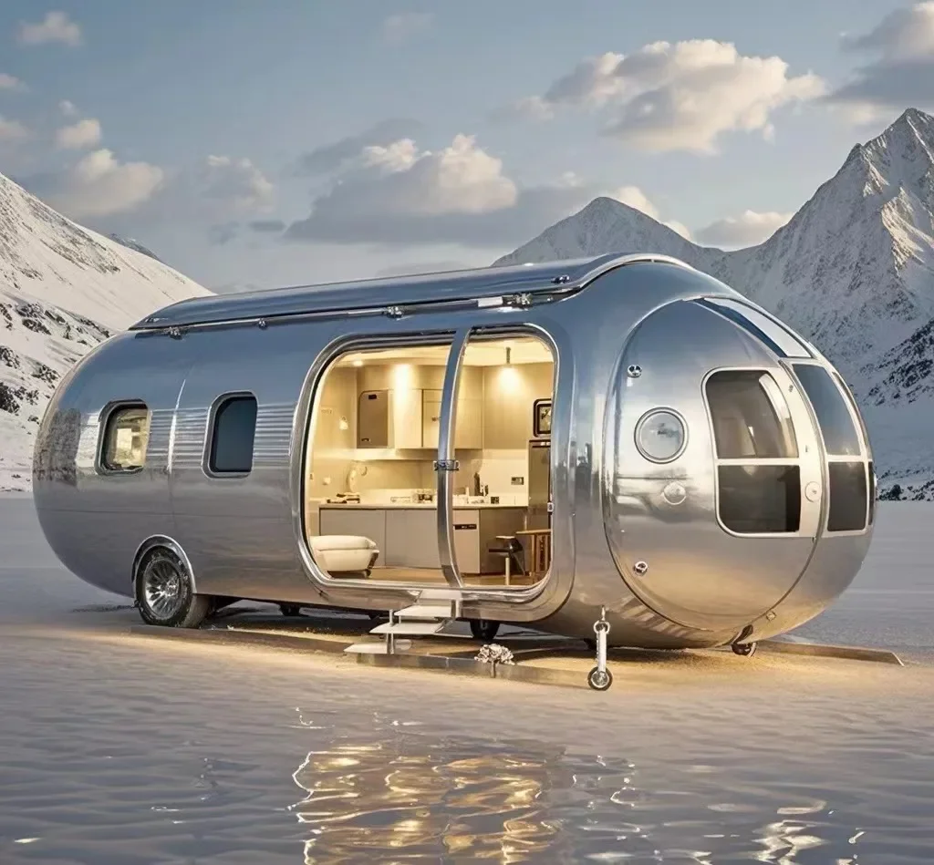 Cápsula Espacial Inteligente para el Hogar con Vista Panorámica y Diseño Modular para Terrenos Irregulares, Fácil de Instalar