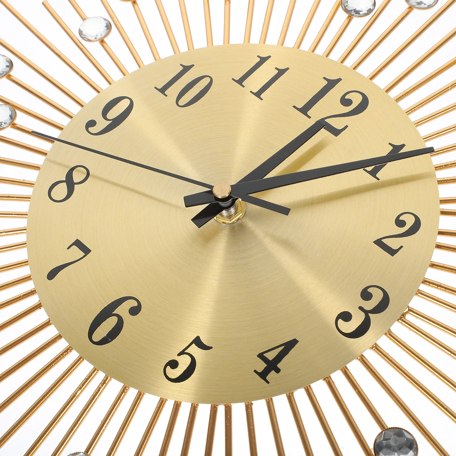 

Gold Metal Art Clock Silent Quartz Wall Decor Modern Style for Any Room Perfect Gift for Weddings Holidays Diamond Clock