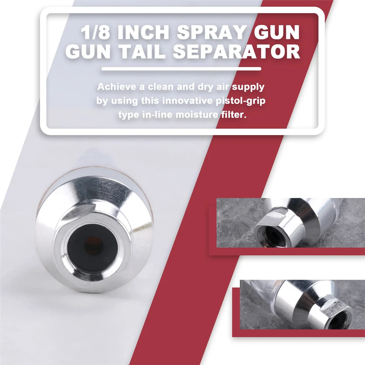 Hose Paint Fittings AIRBRUSH MINI AIR FILTER Moisture Water Trap 1/8 inch Tool Kit ZJY