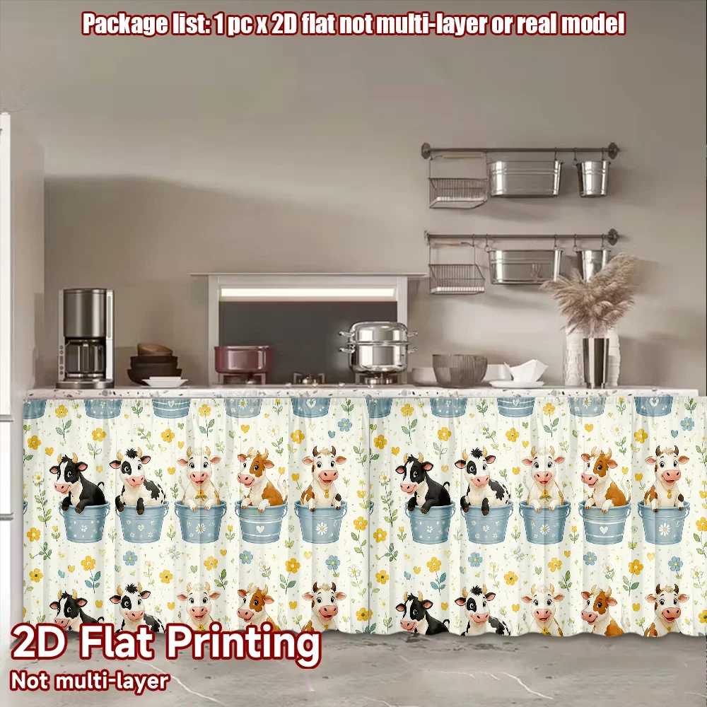 2D flat 1pc Country style Cows in Buckets Digital printing The rod-mount design makes installation convenient and is a stylish