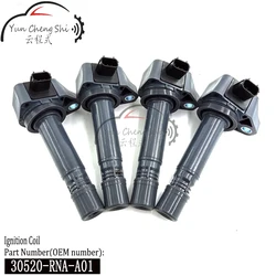 4PCS New Ignition Coil 30520-RNA-A01 For Honda Civic 2006-2011 1.8L C1580 UF582 UF-582 30520RNAA01