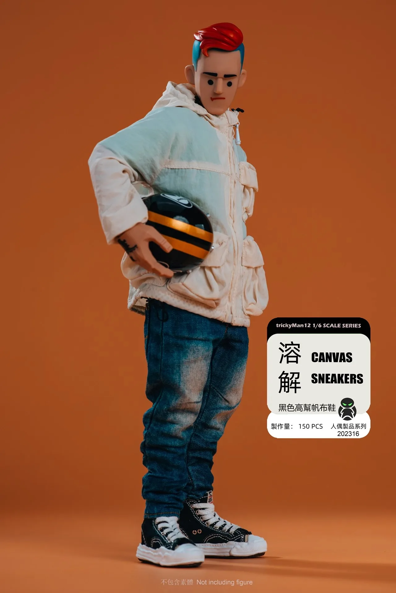 

Fanatic TrickyMan12 202316 1/6 Scale Soldier Black High Top Canvas Dissolved Shoes Model Fit 12'' Action Figures Body In Stock