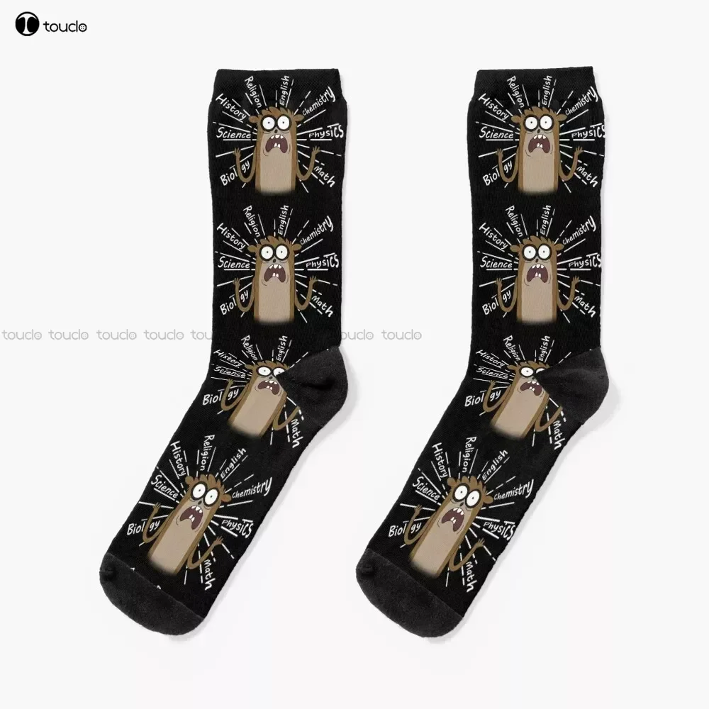 Rigby More Smarter Funny Action Socks Personalized Custom Unisex Adult Teen Youth Socks 360° Digital Print Custom Gift