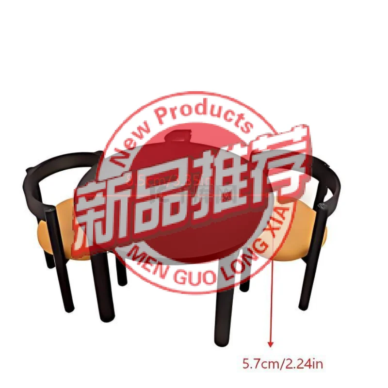 

1Set 1/12 Miniature Round Dining Table Chair Set Dollhouse Furniture Miniature Kitchen Table Chairs Micro Scene Decor DIY Crafts