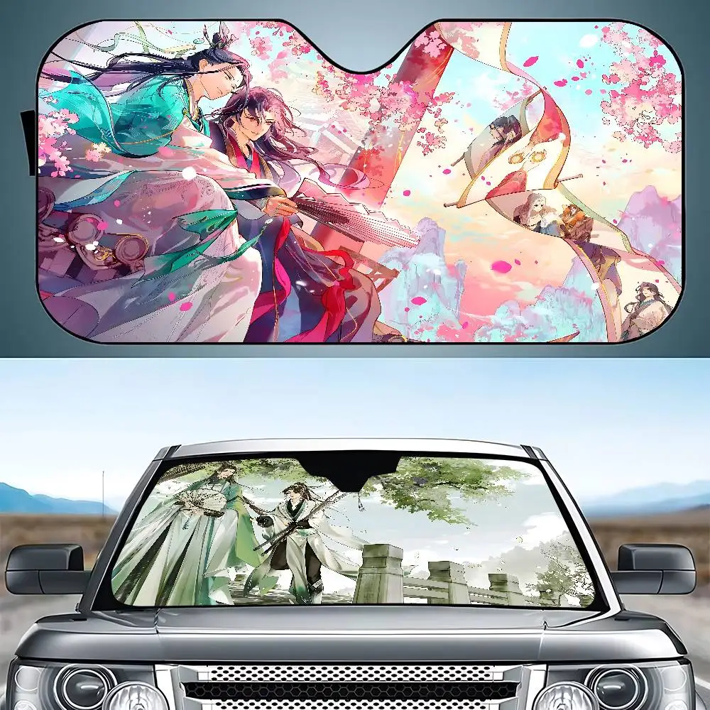 Scum Villain's Self-Saving System Stylish And Trendy Windshield Sunshade, Car Windshield Cover, Car Sunshade Curtain Protection