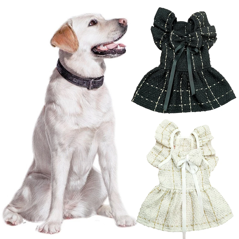 

Black White Dog Clothes Pet Princess Dress Pet Bow Skirt Cat Skirt Pet Skirt Pet Supplies Sweet Princess Cute Comfortable Dress