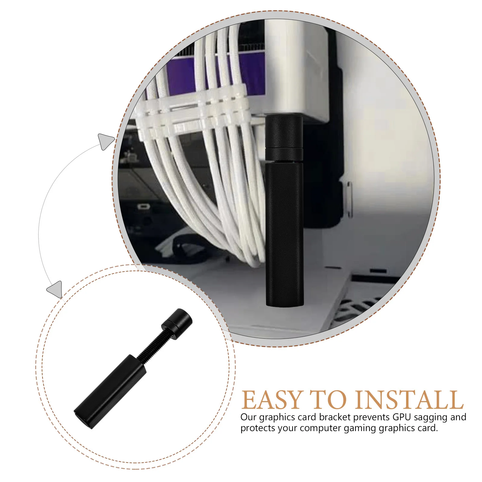 

GPU Support Bracket Short Vertical Mounting Kit Stable Support Easy Installation Gaming Graphics Card Graphics Card Stand