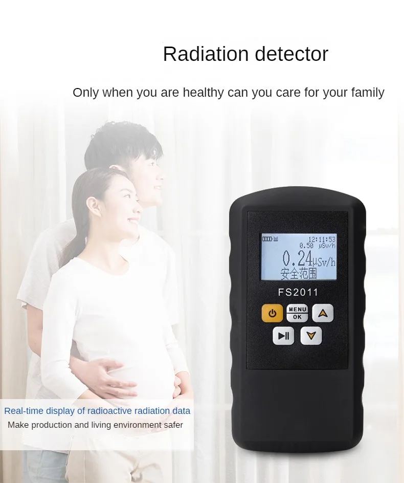 Detector de Exposição de Radiação Pessoal Contador Geiger Atividade de Radiação de Mármore Fs2011