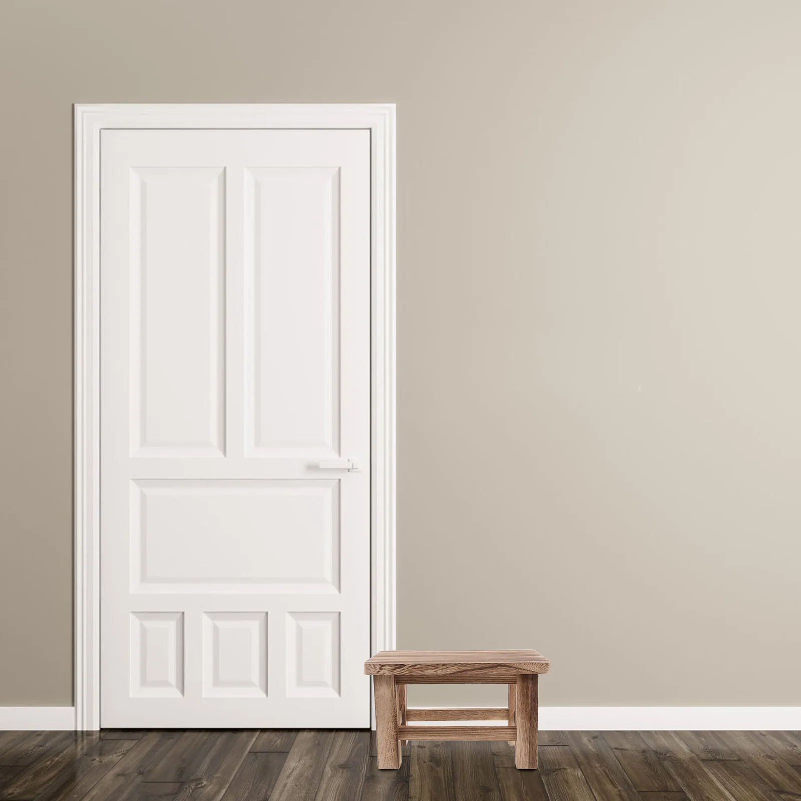 

Solid Wood Small Stool Vintage Style Shoe Changing Bench for Adults Bathroom Living Room Decor Footrest Step