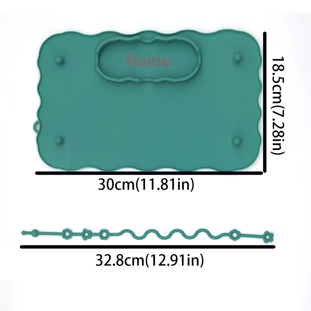 

Customizable Free Name Printing Silicone Mat for High Chair And Placemat Fun Toy Mat Holiday Gift Personalized Kitchen Accessory