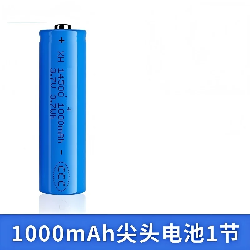 14500 1000mAh 3,7V Wiederaufladbare Li-Ionen-Batterien für LED-Taschenlampen Flachkopf-Akku ICR14500