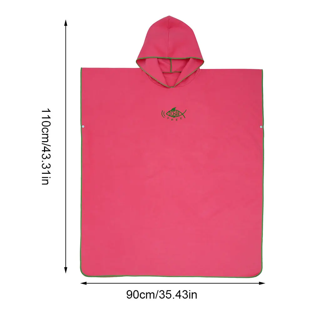 Mikrofaser-Strandtuch, Kapuzenpullover, Bademantel, schnell trocknend, Mikrofaser, Frottee, Surf-Poncho, Wickelmantel, leichtes Handtuch