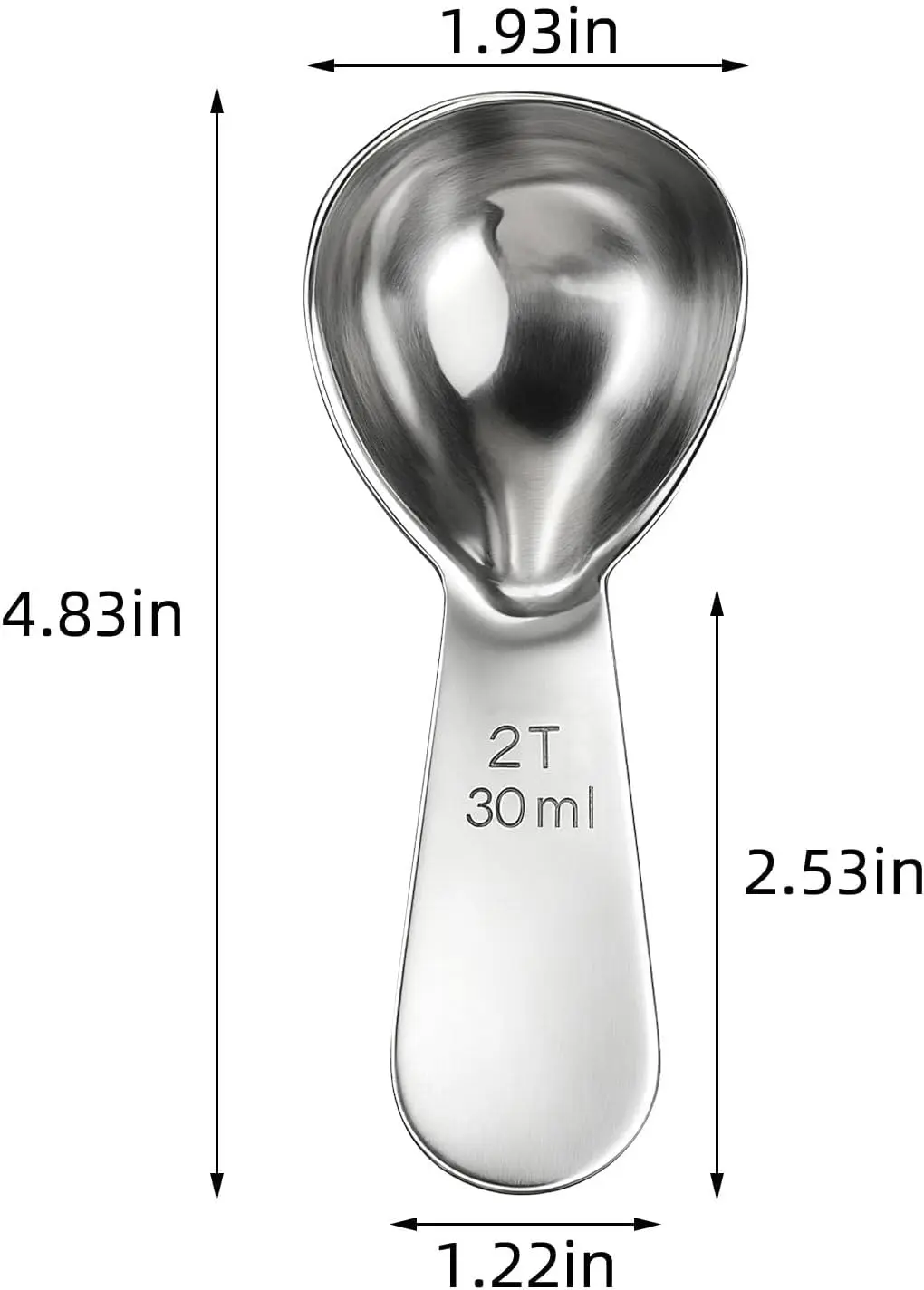 Stainless Steel Coffee Measuring Spoon 2 Tbsp Short Handle Scoop for Ground Coffee Tea Sugar Flour view 6