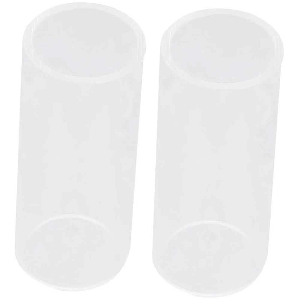 2 PCS Optimal Guitar Slide Tone Bar Slides Standard Glass Bottleneck Best Accessories