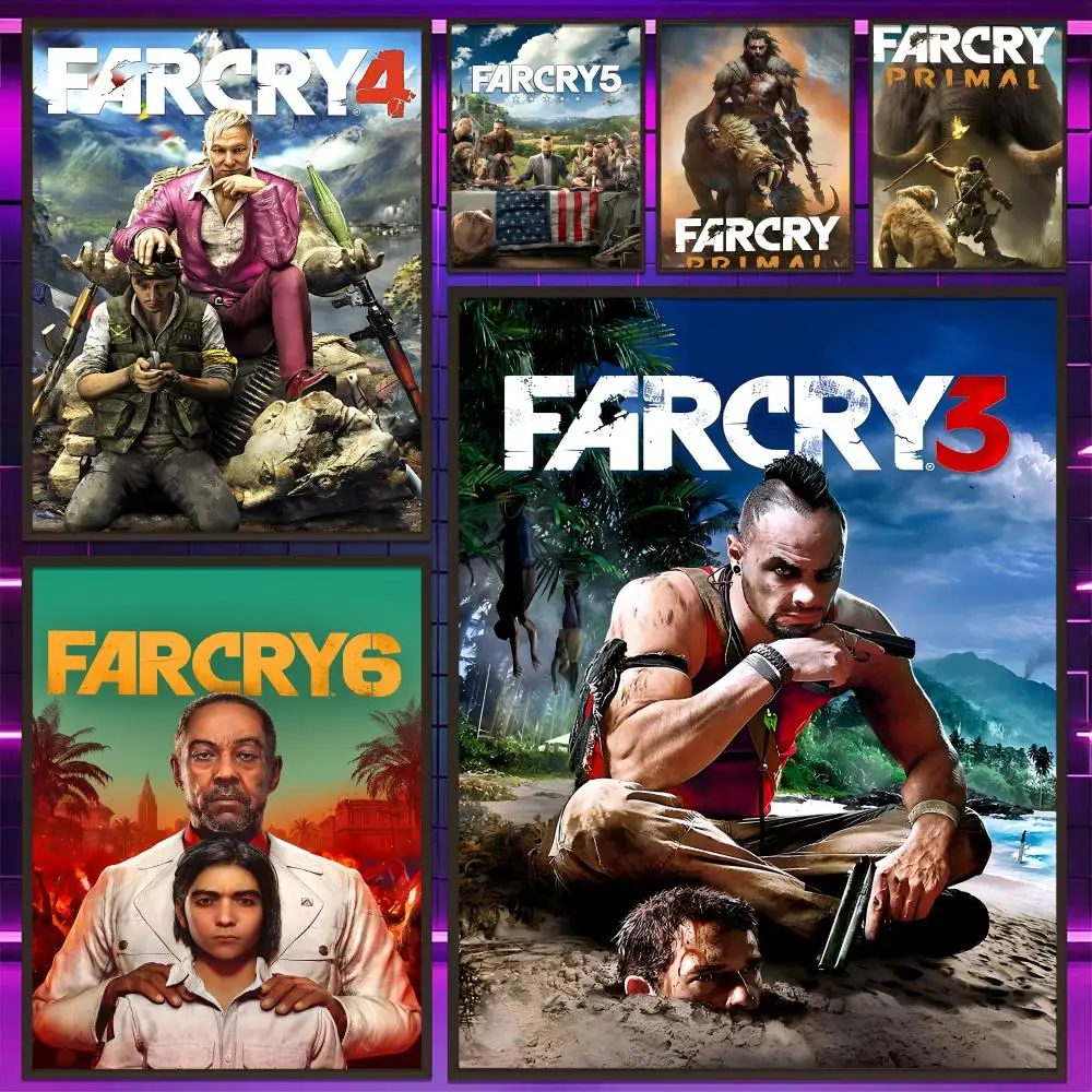 Thrilling Open World F-Far Crys Game Poster Versatile HD Waterproof Wall Art Self-Adhesive Decor for Any Space Ideal Gift