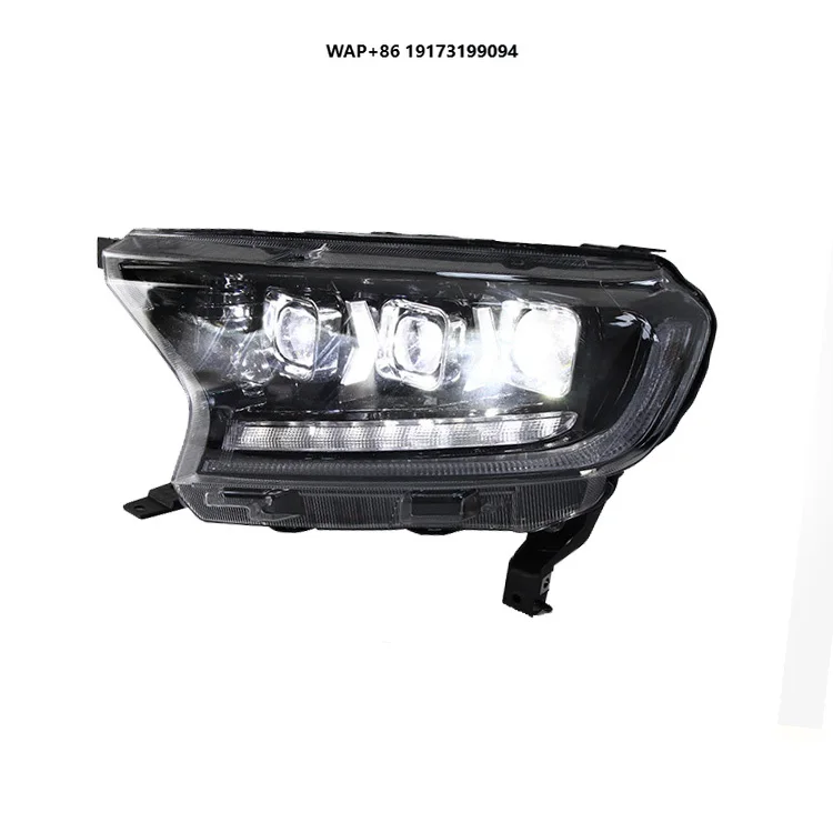 

Auto Accessories Headlight DRL Three Lens Headlights LED Turn signal Head Lamp for-Ford Ranger Everest T6 T7 T8 2016-2022
