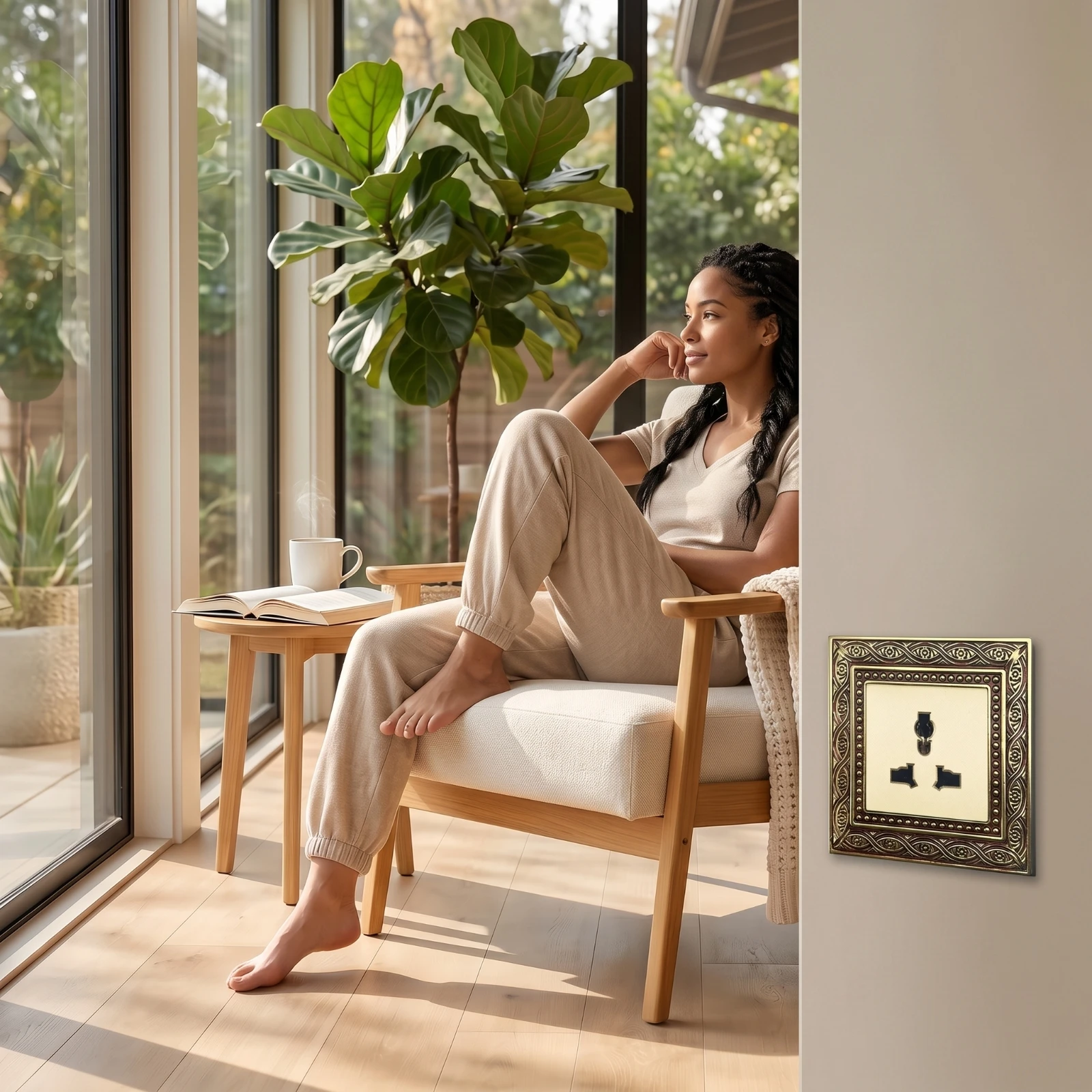Switch Socket Panel Vintage Decorator Light Switch with Wall Plate Fitting Decorative Residential Grade for Interior Designers