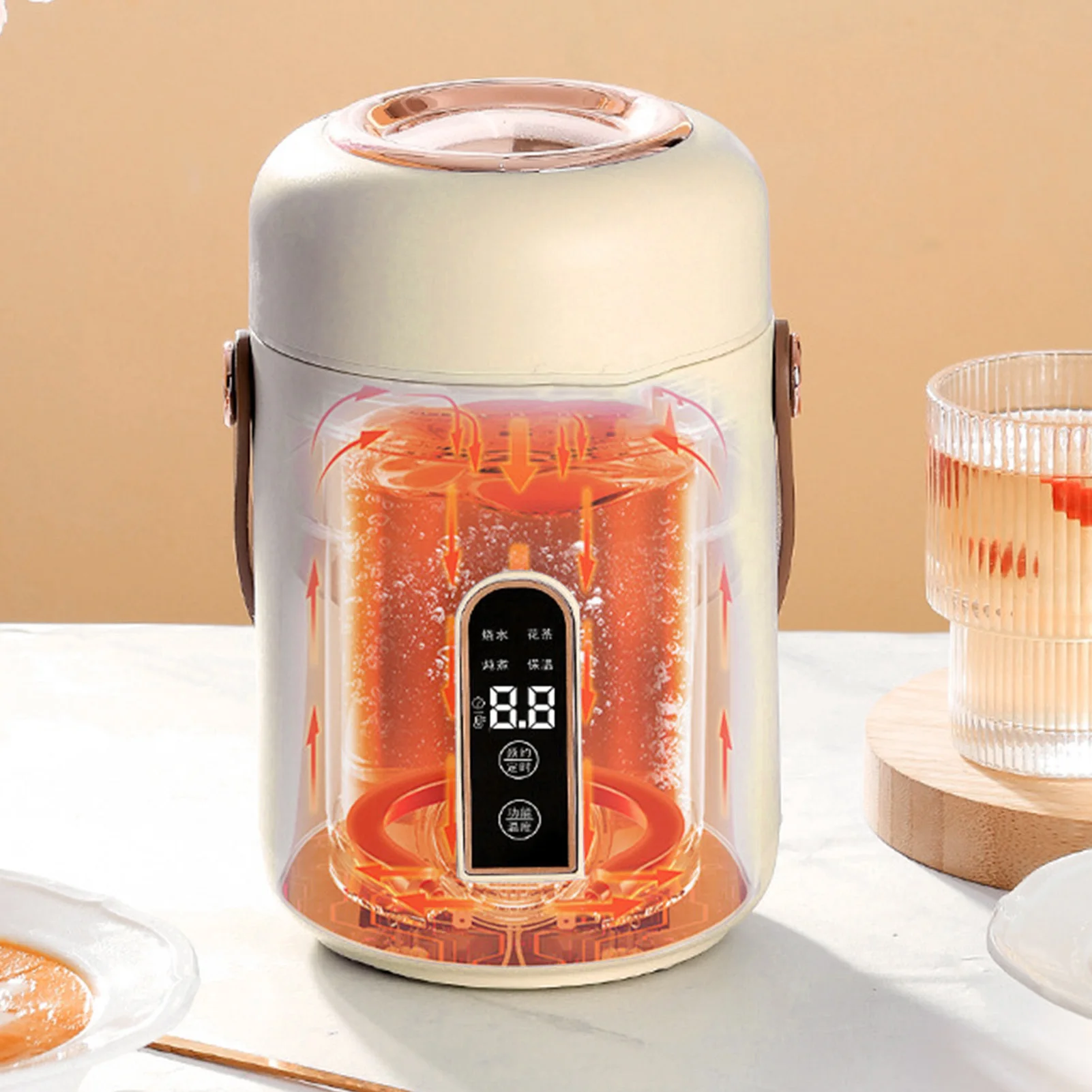 Mini cuiseur à riz Portable multifonction, marmite à soupe et bouillie, chauffage efficace isolé pour la maison, le bureau et le dortoir