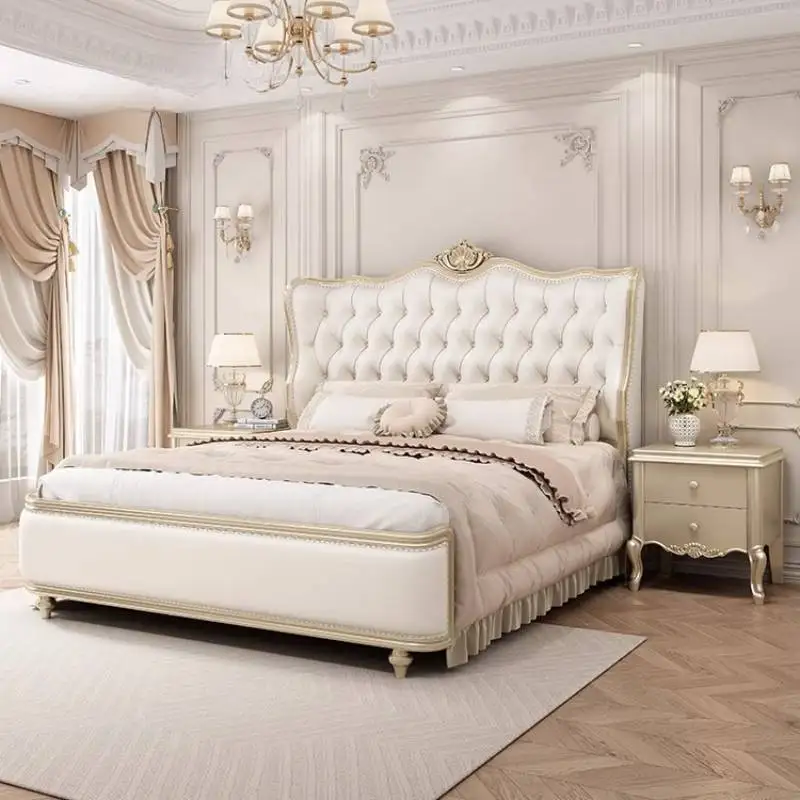 قاعدة ديكور كبير سرير مزدوج خزانة صندوق صالات أنيقة فاخرة سرير مزدوج المنزلية الحديثة Camas De Dormitorio أثاث المنزل