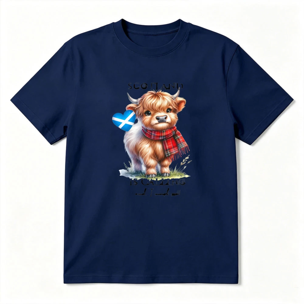 Scotland Highland Cow T-Shirt Scottish Tartan Unisex Shirt Soccer Cup 2026 Scotland Soccer Fan Tee Cute Funny Highland Cow shirt view 4